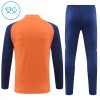 Sudadera De Entrenamiento Manchester United Cremallera De Cuarto 2024-25 Naranja - Niño